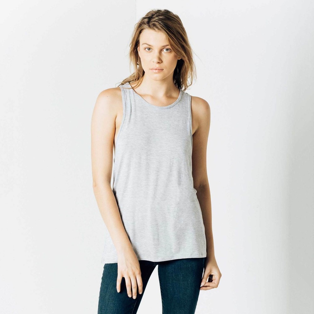 NEW Modal Muscle Racerback Tank In Heather Grey